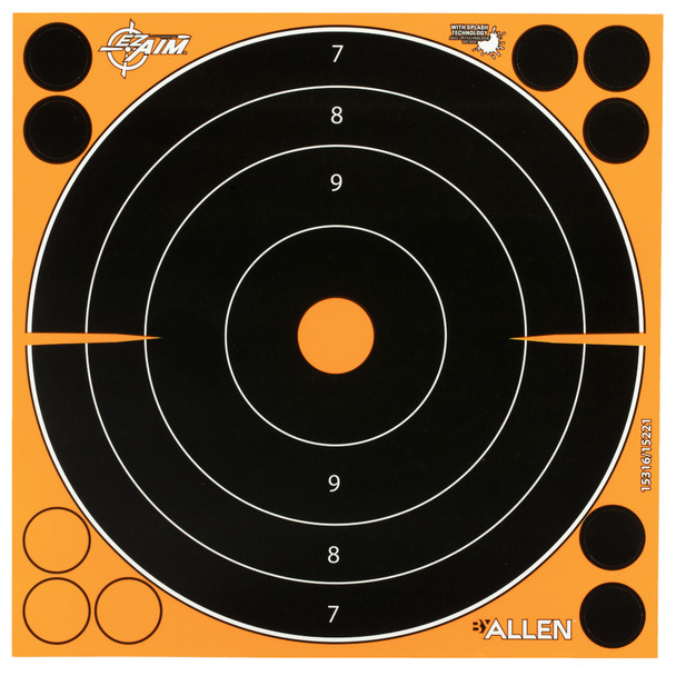 Allen EZ AIM Adhesive, Bullseye, 8x8", 30 Pack 15221