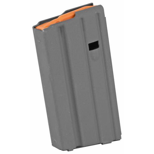 Ammunition Storage Components Magazine, 223 Rem, Fits AR-15, 20Rd, Aluminum, Gray, Orange Follower 20-223-AL-GM-O-ASC