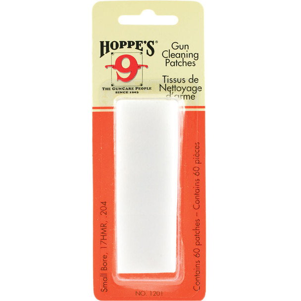 HOPPE'S 60-Pack Small Bore Gun Cleaning Patches (1201)