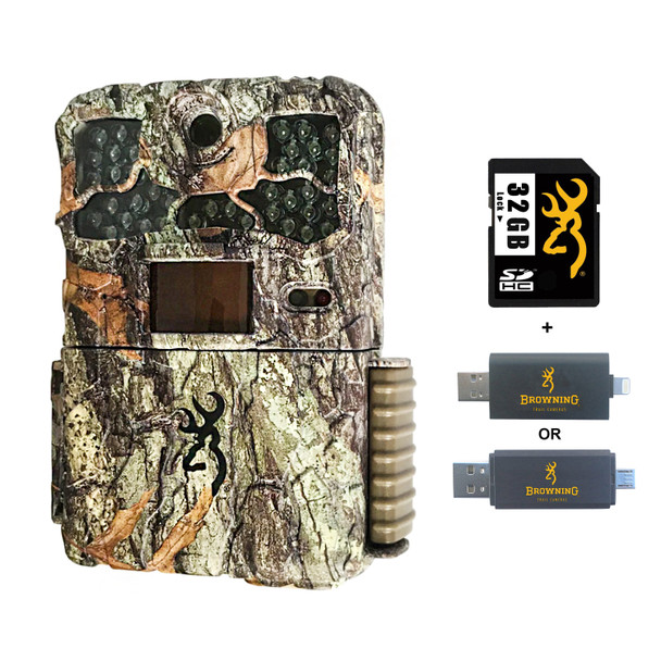 BROWNING TRAIL CAMERAS Recon Force Edge Trail Camera With 32 GB SD Card And SD Card Reader For Android (BTC-7E+32GSB+CR-AND)