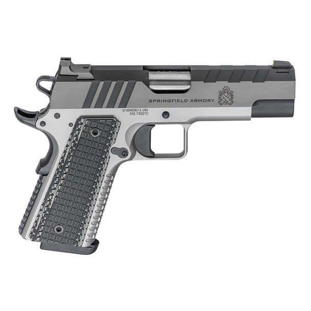 SPRINGFIELD ARMORY 1911 Emissary 9mm 4.25in G10 Grip 9+1rd Blued /Stainless Pistol (PX9217L)