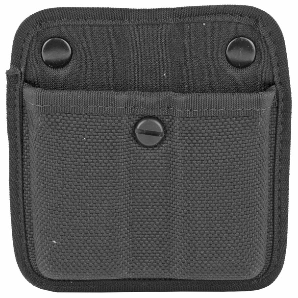 Bianchi Model 7922 AccuMold Triple Threat II Double Magazine Pouch, Fits Browning Hi-Power, Nylon, Black Finish 18797