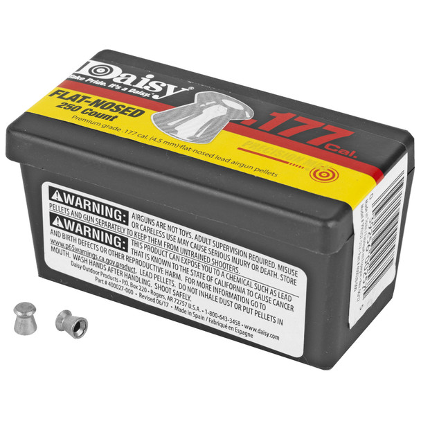 Daisy Flat Pellets, .177 cal, Box, 250 Per Box 990257-512