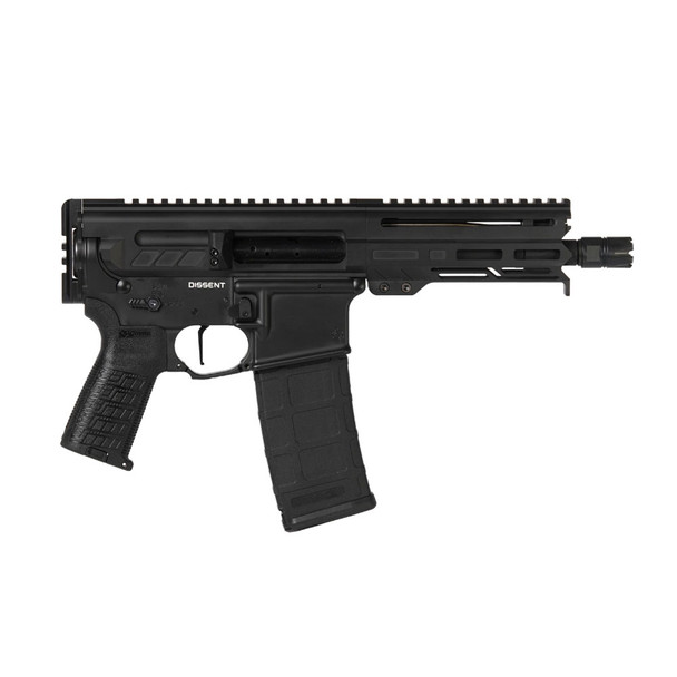 CMMG Dissent Mk4 5.56mm 6.5in 30rd Armor Black Semi-Automatic AR Pistol (55A938F-AB)