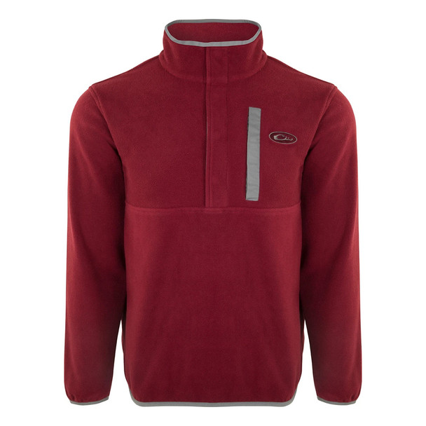 DRAKE Camp Fleece 2.0 Maroon/Charcoal Pullover (DW1083-MRC)