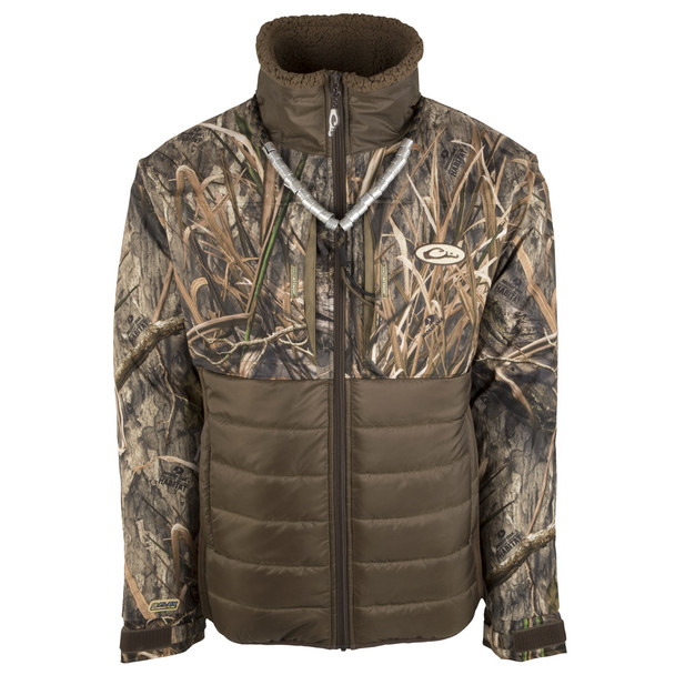 DRAKE LST Guardian Flex Double Down Eqwader Full Zip Mossy Oak Blades Habitat Jacket (DW7336-022)