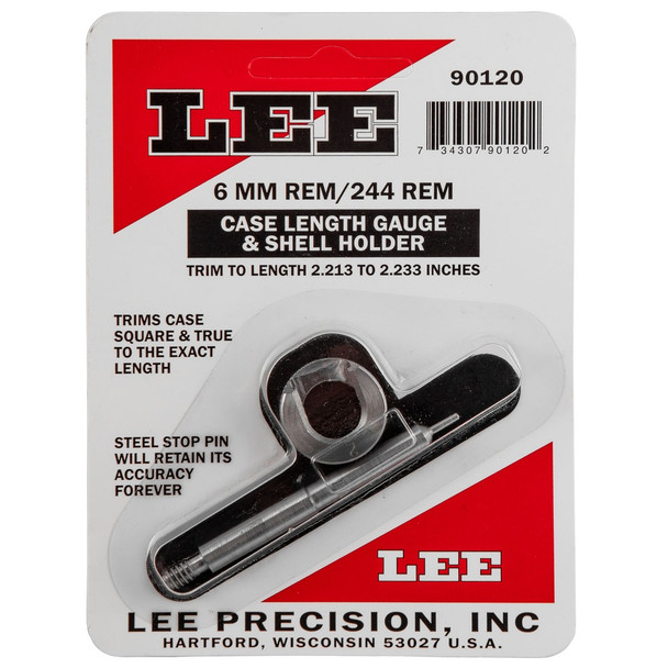 Lee 90120 Case Length Gauge w/ Shell Holder 2 Piece 6mm Remington
