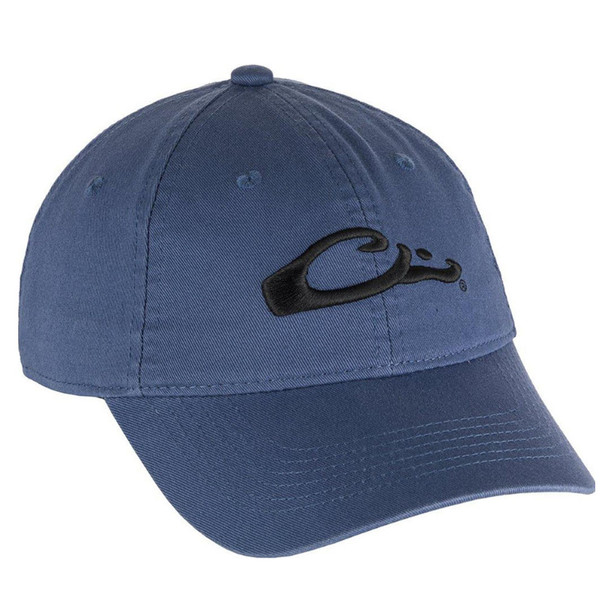 DRAKE Blue Cotton Twill Large Logo Cap (DH4080-BLU)