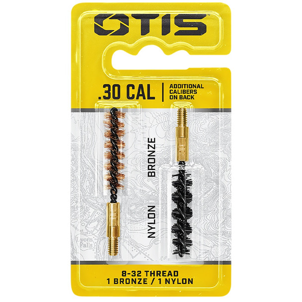 OTIS .30-06/.300/30-30cal Bore Brush 2 Pack (1 nylon/1 bronze) (FG-330-NB)