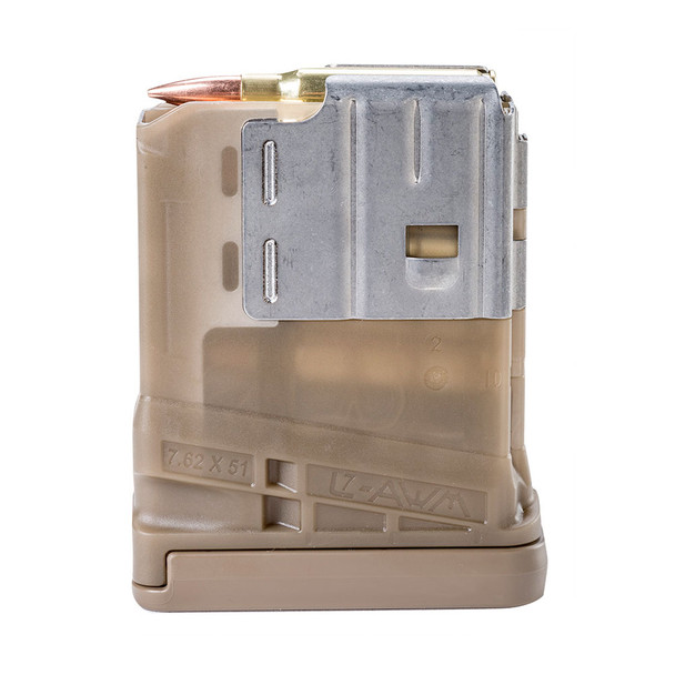 LANCER L7 Advanced Warfighter 7.62x51mm 10Rd Translucent Dark Earth Magazine (L7-10-TDE)