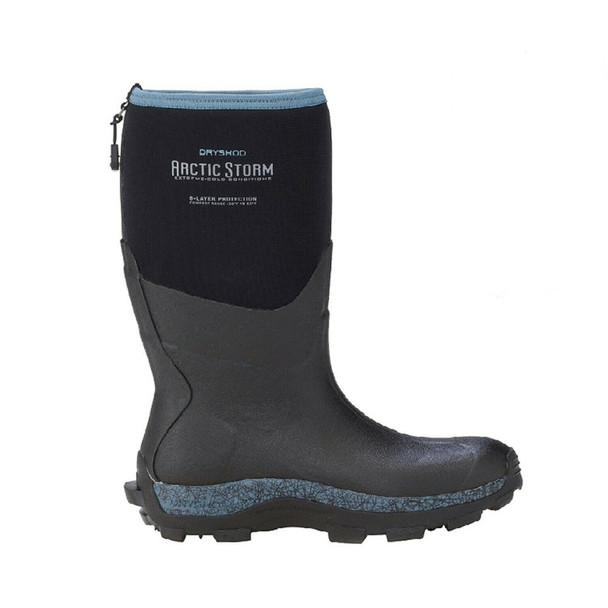 DRYSHOD Womens Arctic Storm Mid Black/Blue Boots (ARS-WM-BL)