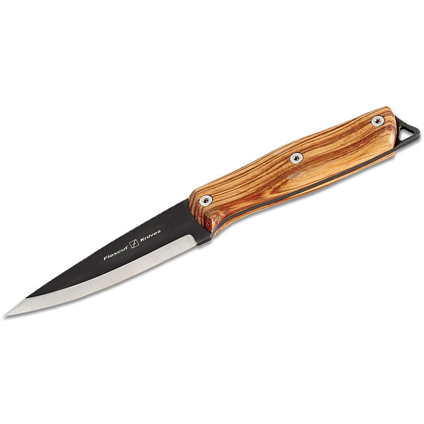 HAWTHORNE Explorer 3.875in Conditioned Zebra Wood Drop Point Knife (FTKFB1B)