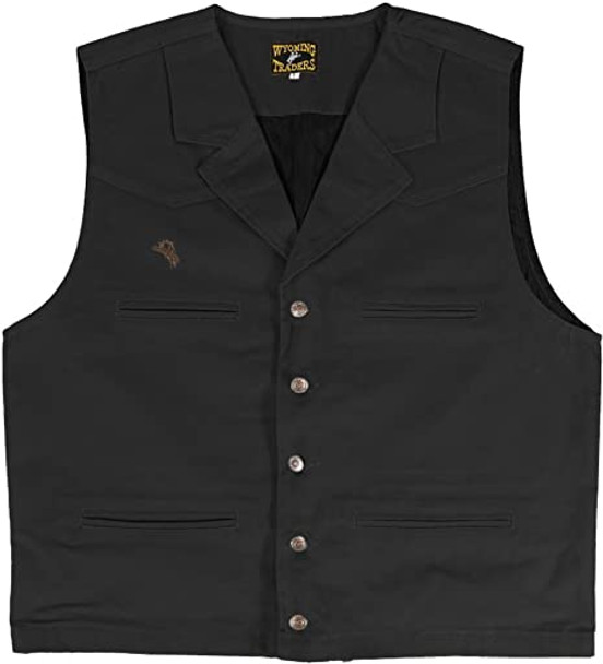 WYOMING TRADERS Men's Bronco Regular Canvas Vest