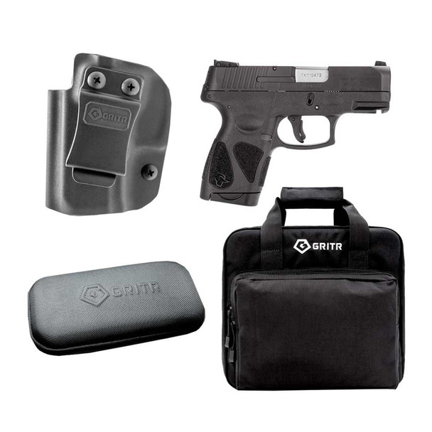TAURUS G2S 9mm 3.25in 7rd Semi-Automatic Black Pistol w/GRITR IWB LH Holster, Cleaning Kit, Soft Case