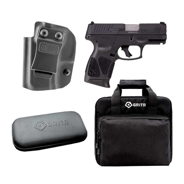 TAURUS G3c 9mm Luger Non-Manual Safety Pistol w/GRITR IWB LH Holster, Cleaning Kit, Soft Case