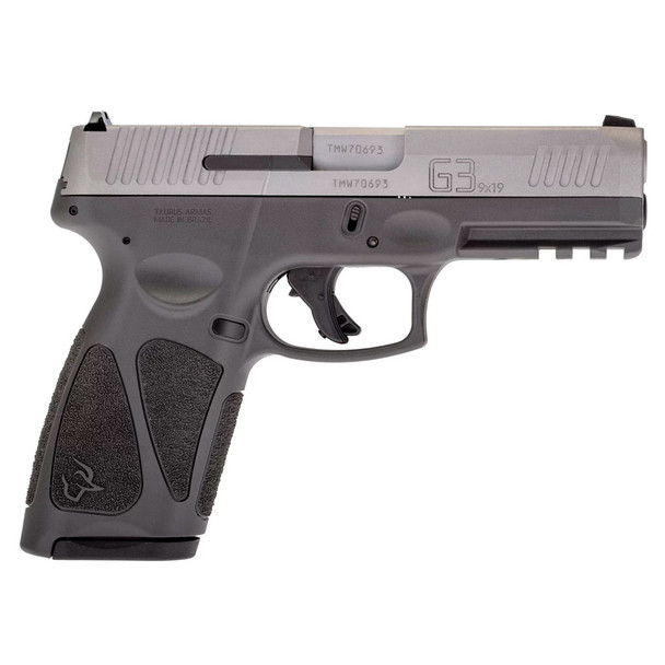TAURUS G3 9mm Luger 4in 15/17rds Gray/Stainless Steel Pistol (1-G3B949G)