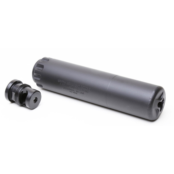 Griffin Armament Recce 5 Suppressor, 6.2", 556NATO, 17-4PH Stainless Steel, Black High Temp Griffin Endura-Kote, 14.5oz, 1/2x28 Taper Mount Minimalist Brake Included GAREC5