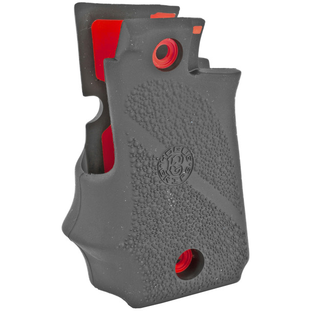Hogue Rubber Grip with Cobblestone Texture and Finger Grooves, Fits Springfield 911, Black 48080