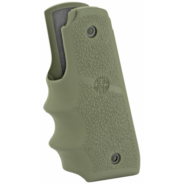 Hogue Rubber Grip with Finger Grooves, Fits Ruger 22/45 MKIV, OD Green 79081