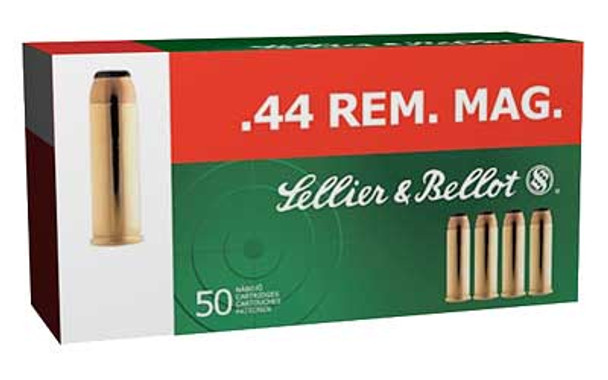 SELLIER & BELLOT 44 Rem. Mag 240 Grain SP Ammo, 50 Round Box (SB44A)