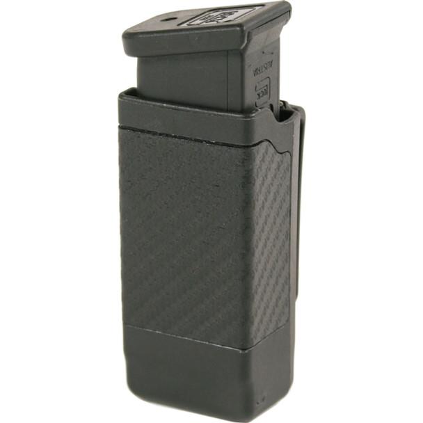 BLACKHAWK CQC Magazine Case, Single, Double Row, Carbon Fiber, Black 410600CBK