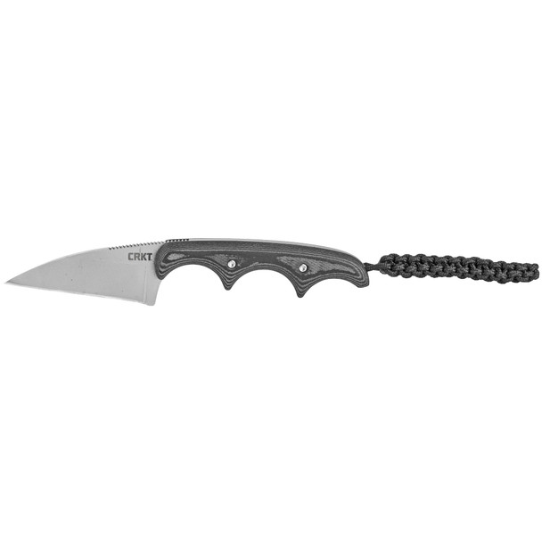 Columbia River Knife & Tool Minimalist, Wharncliffe, 2" Fixed Blade Knife, Wharncliffe, Plain Edge, 5Cr15MoV/Bead Blast, Black and Green Micarta, Zytel Sheath 2385