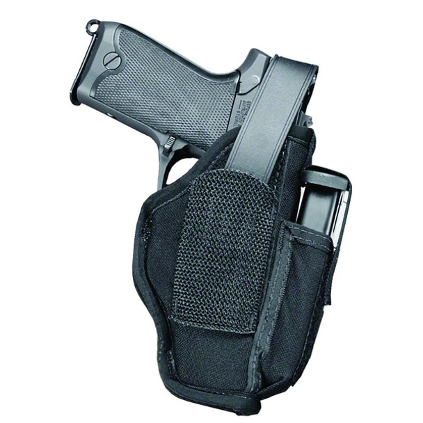 Uncle Mike's Cordura Hip Holster, Size 1, Fits Medium Auto With 4" Barrel, Ambidextrous, Black MO70010