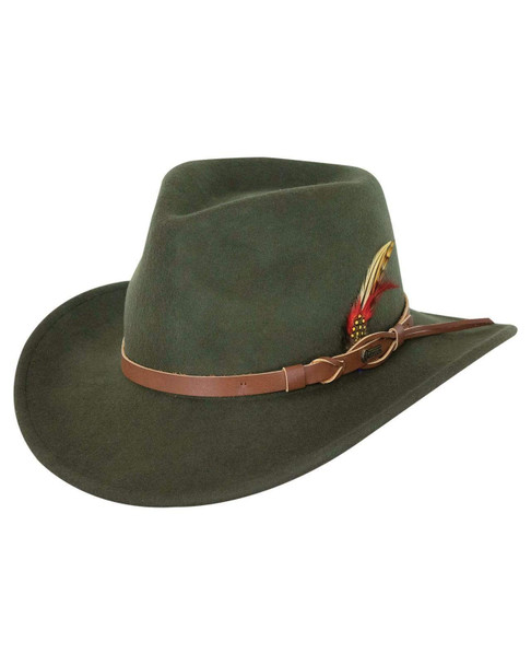 OUTBACK TRADING Randwick Moss Western Hat (1321-MOS)