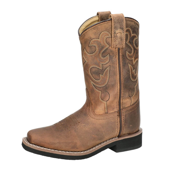 SMOKY MOUNTAIN BOOTS Kids Pueblo Dark Crazy Horse Western Boots (3520T)