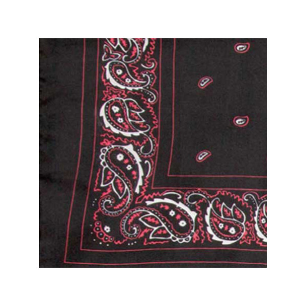 WYOMING TRADERS Bandana Black Regular Silk Scarf (BB)