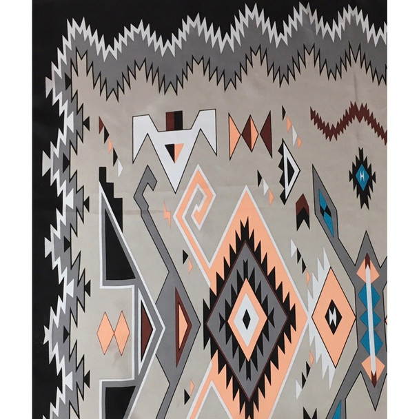 WYOMING TRADERS Southwest Wild Rag Silver/Peach Scarf (SWSP)