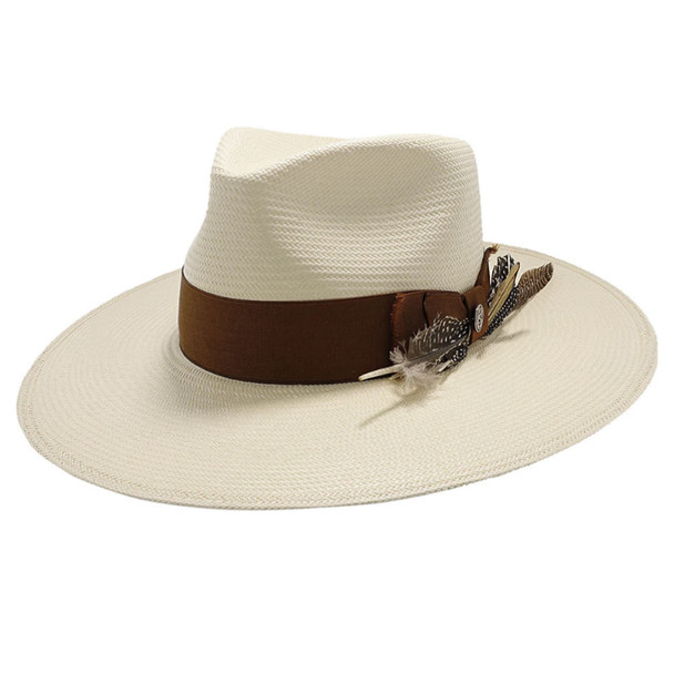 STETSON Atacama Natural Straw Fedora Hat (TSATCM-104081)