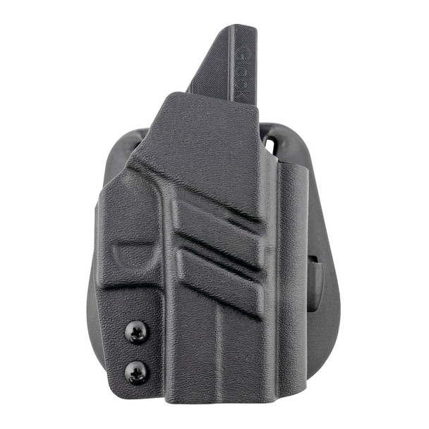 1791 Tactical Paddle Holster, OWB, Kydex, Fits Glock 43X MOS, Right Hand, Matte Finish, Black TAC-PDH-OWB-GLK43XMOS-BLK-R