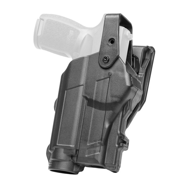 Alien Gear Holsters Rapid Force Duty Holster, Outside the Waistband Holster, Level 3 Retention, Fits Sig P320 Fullsize with Light, Mid Ride, Right Hand, Polymer, Black RFS-0691-R-MB-9-D