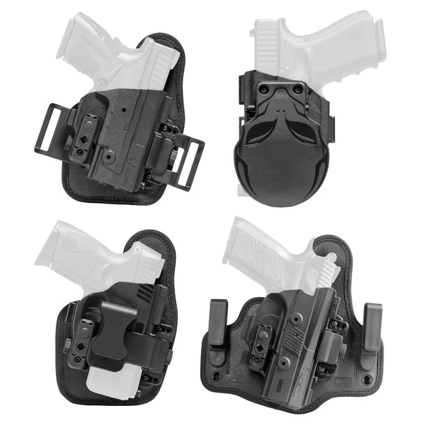 Alien Gear Holsters Core Carry Package, 1.5" Belt Slide Holster, Black, Fits Glock 19, Standard Clips, Right Hand SSHK-0057-RH-D