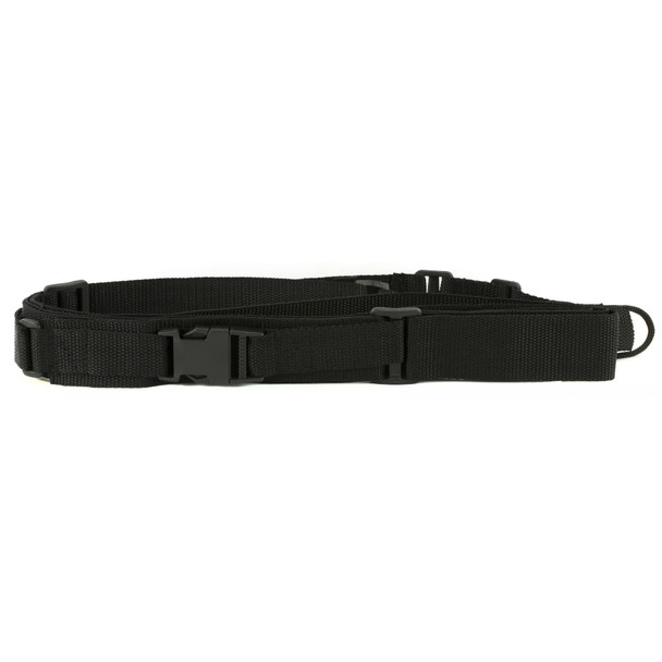Bulldog Cases 3 Point Quick Release Tactical Rifle Sling w/Swivels, 1", Black Finish BD825