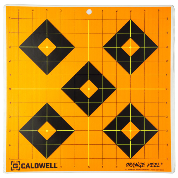Caldwell Sight-In Target, 12", Orange/Black, 5-Pack 1166104