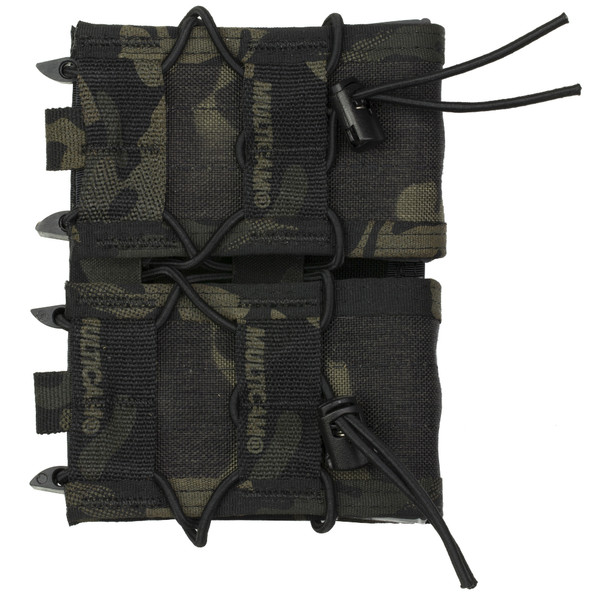 High Speed Gear Double Rifle TACO, Dual Magazine Pouch, Molle, Fits Most Rifle Magazines, Hybrid Kydex and Nylon, MultiCam Black 11TA02MB