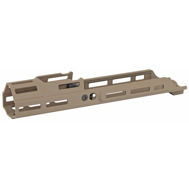 Kinetic Development Group, LLC SCAR MREX M-Lok MKII Handguard, 4.25", Fits SCAR 16s/17s, Includes 2 M-Lok Pic Rail Sections, Flat Dark Earth MRX5-MK2-130