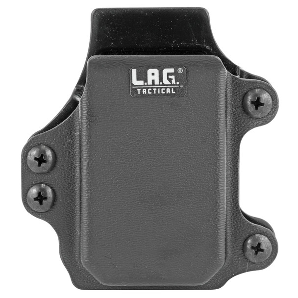 L.A.G. Tactical, Inc. Single Rifle Magazine Carrier, Fits Pistol Caliber Carbine Magazines, Kydex, Black Finish 35002