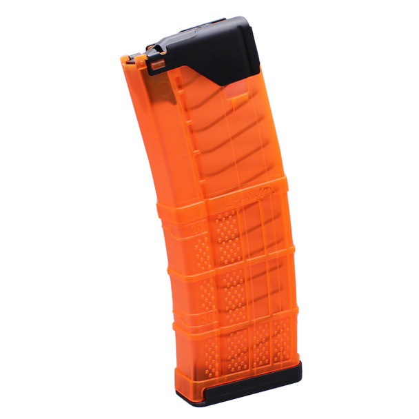 Lancer Magazine, L5 Advanced Warfighter, 223 Remington/556NATO, 30 Rounds, Fits AR Rifles, Polymer, Translucent Orange 999-000-2320-70