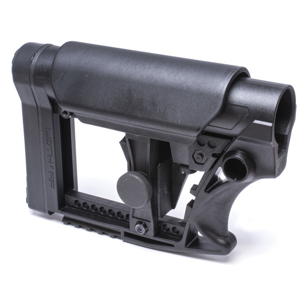Luth-AR MBA-4 Carbine Stock with Cheek Riser, Fits AR-15 & AR-10 Commercial and Mil-Spec Dia Buffer Tubes, Black MBA-4-CHP