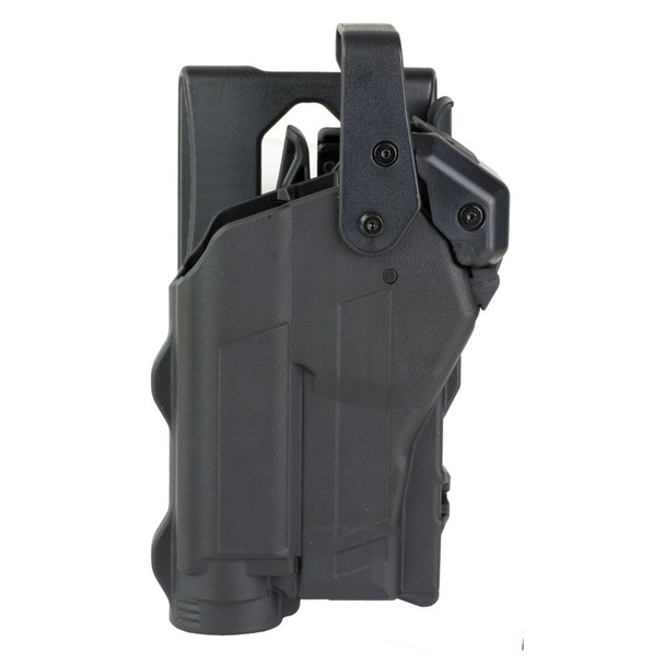 Rapid Force Rapid Force Duty Holster, Outside the Waistband Holster, Level 3 Retention, Fits Sig P320c with Light and Micro Red dot Optic, Mid Ride, Right Hand, Polymer, Black RFS-0692-R-MB-11-D