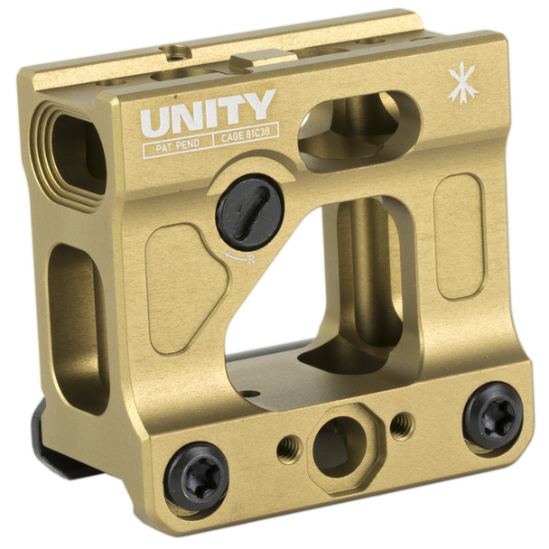 Unity Tactical FAST Micro, Red Dot Mount, 2.26" Optical Height, Compatible with T1/T2 Footprints, Anodized Finish, Flat Dark Earth FST-MICF
