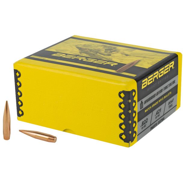 Berger Bullets Hybrid OTM Tactical, .338 Diameter, 338 Caliber, 300 Grain, hollow Point Boat Tail, 250 Count 33794