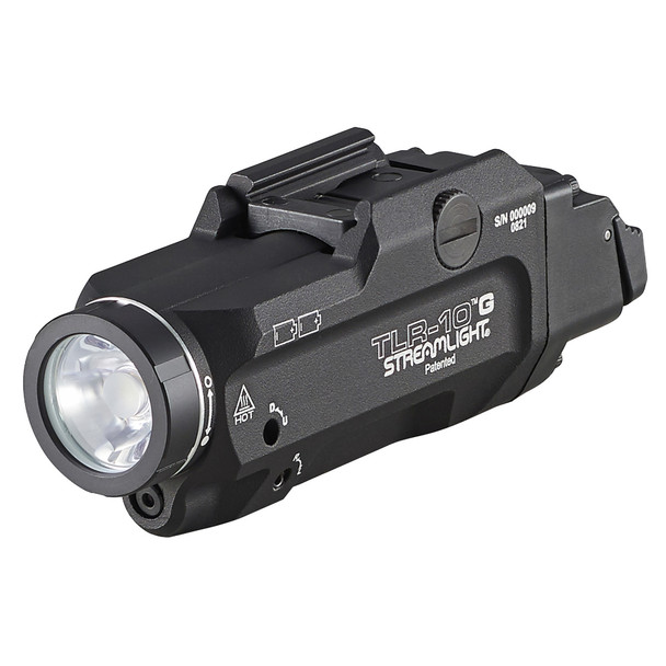 Streamlight Streamlight TLR-10 G Flex, Weaponlight, White LED with Green Laser, Anodized Finish, Black, Includes HiLoSwitch and 2X CR123A Batteries 69473