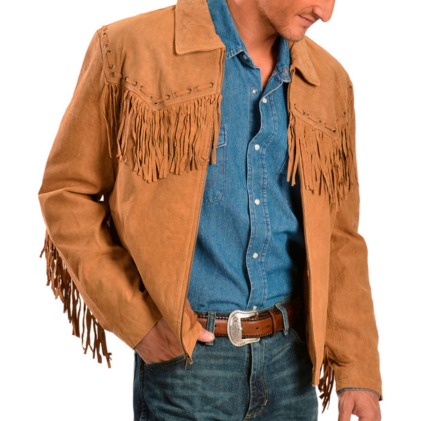 SCULLY Mens Bourbon Boar Suede Western Jacket (221-409)