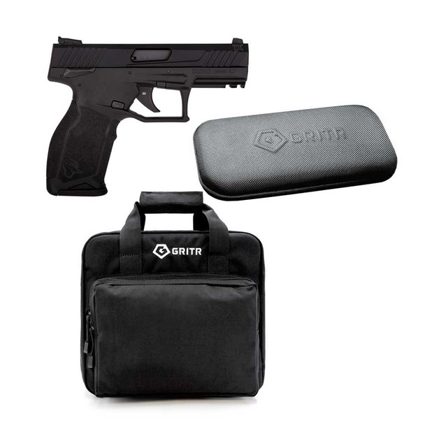 TAURUS TX22 22LR 4.10in 2x 10rd Mag Hard Anodized Black Pistol with GRITR Multi-Caliber Universal Gun Cleaning Kit and GRITR Soft Pistol Case