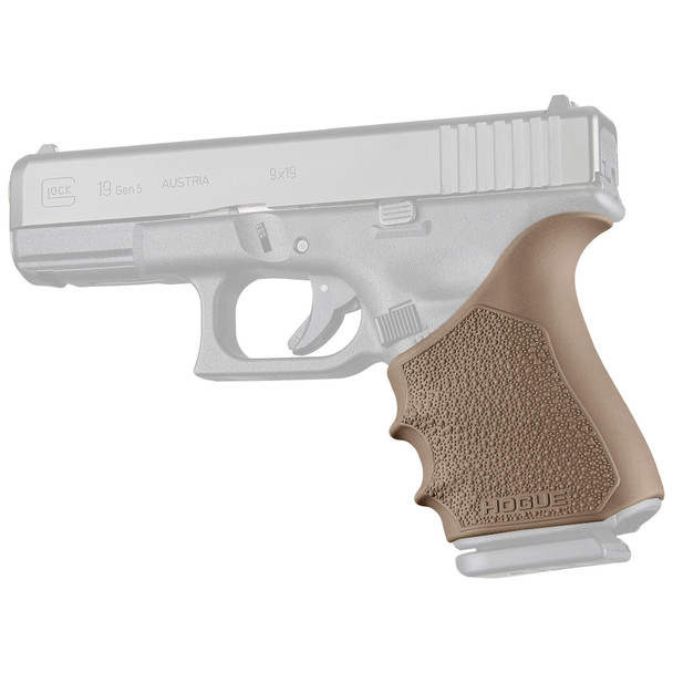 Hogue HandALL Beavertail Grip Sleeve, Fits Glock 19, 23, 32, 38 Gen 1-2-5, Flat Dark Earth 17053