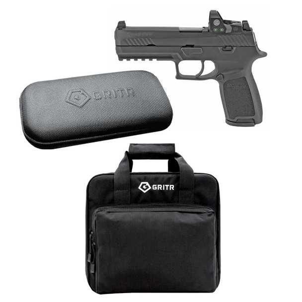 SIG SAUER P320 RXP 9mm Full-Size 4.7in 2x17rd ROMEO1PRO Pistol with GRITR Multi-Caliber Universal Gun Cleaning Kit and Soft Pistol Case